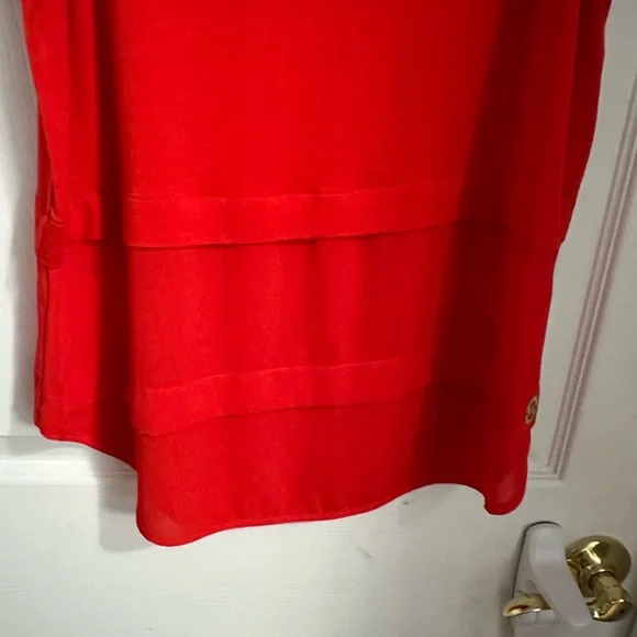 Michael Kors Red Sleeveless Top Size Medium #Wedding Guest #Party #Date Night - Picture 5 of 5